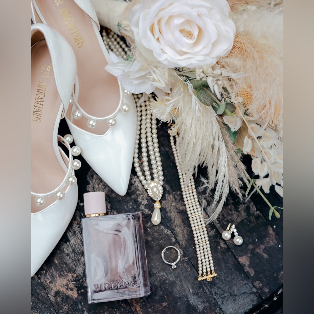 Wedding Heels | Pearl & white heels